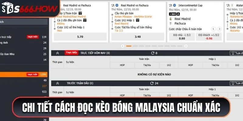 Chi tiết cách đọc kèo bóng Malaysia chuẩn xác